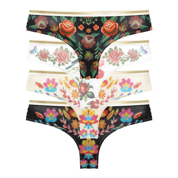 Kit Floral • 4 Panties Tangamedia